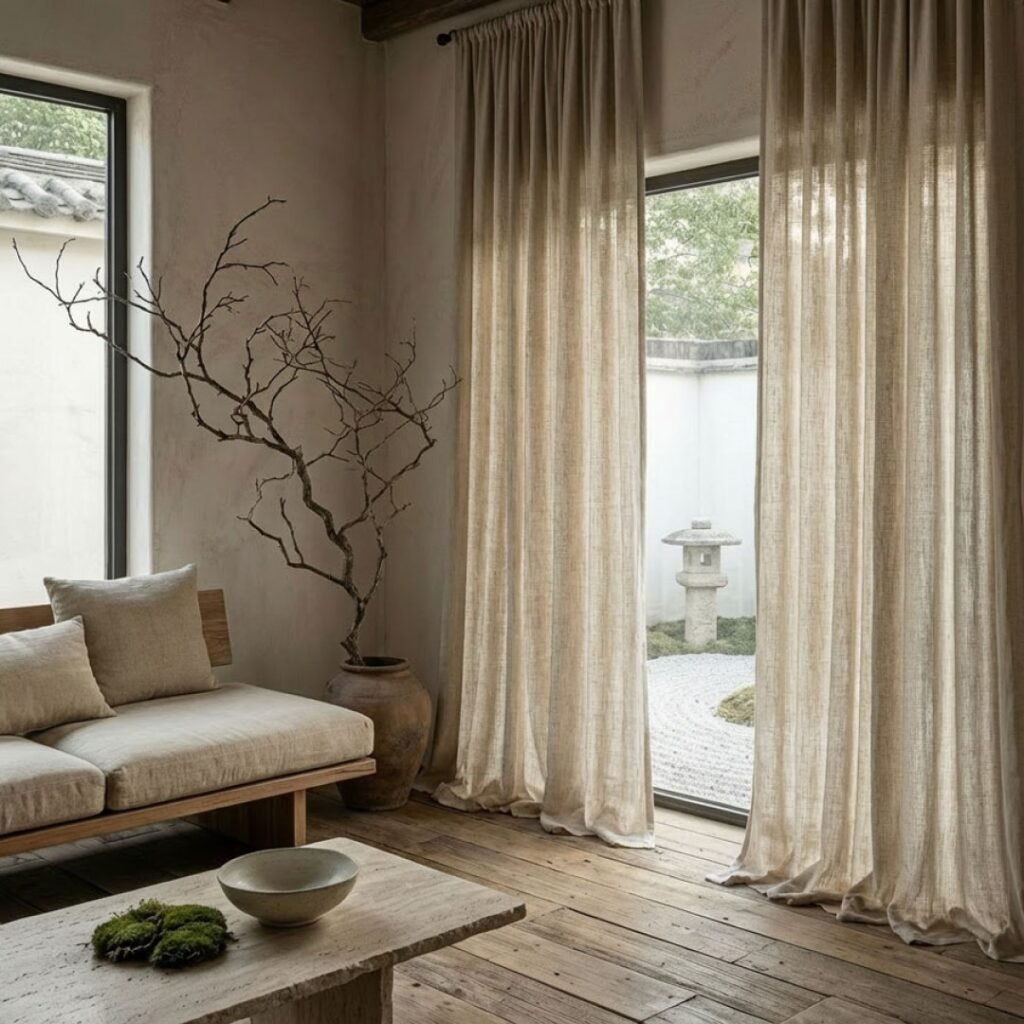 Faux Silk Curtains